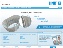Tablet Screenshot of linkorthopaedics.com